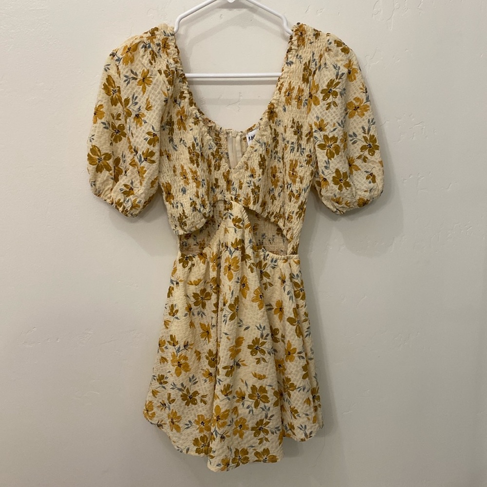 Princess Polly cut out puff sleeve dress